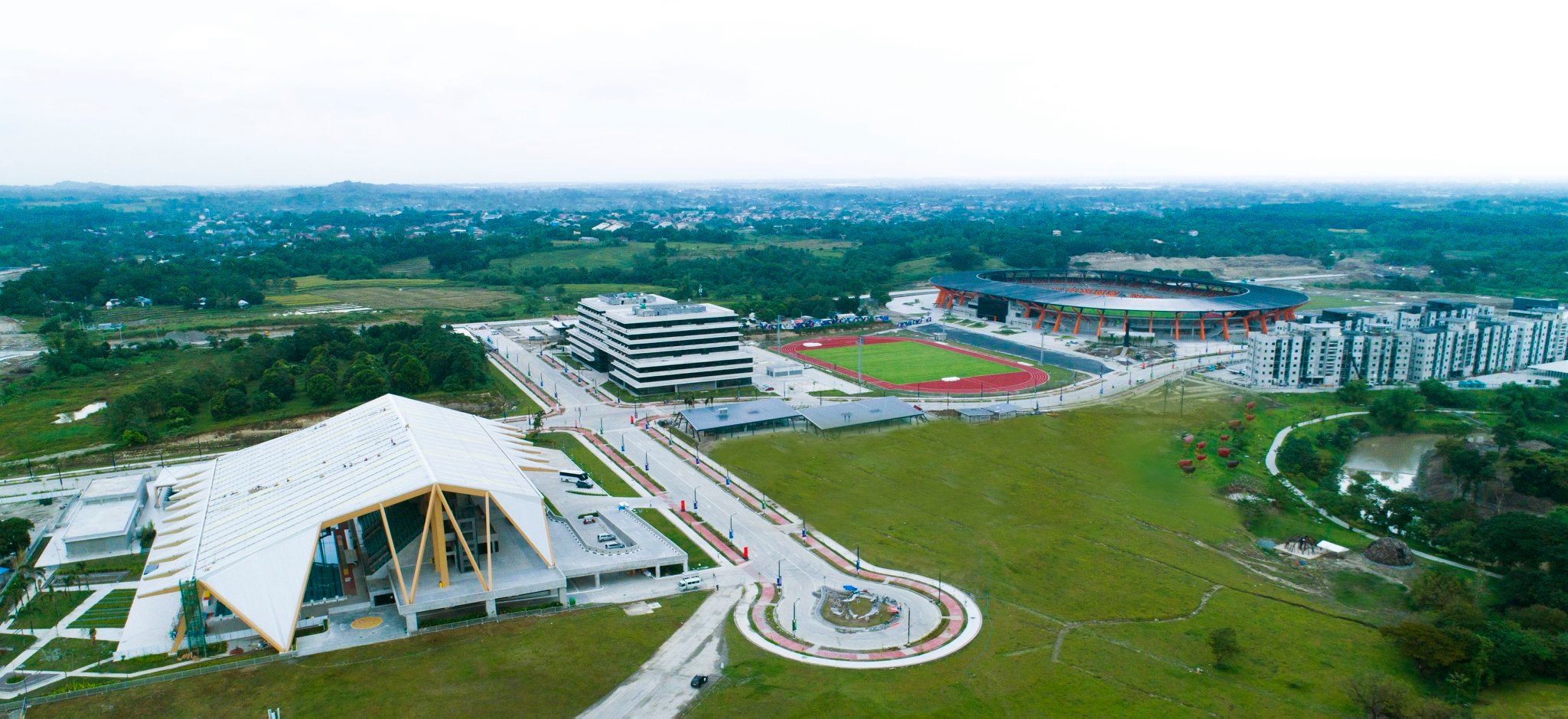Aerial view of Phase 1A of New Clark City